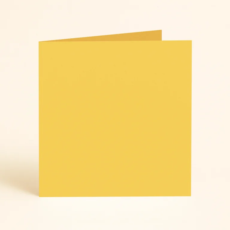 125mm Square Single Fold Card - Olin Colours Sunshine Yellow