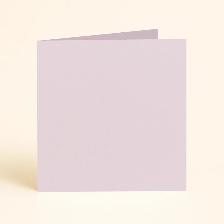 125mm Square Single Fold Card - Keaykolour Pastel Pink