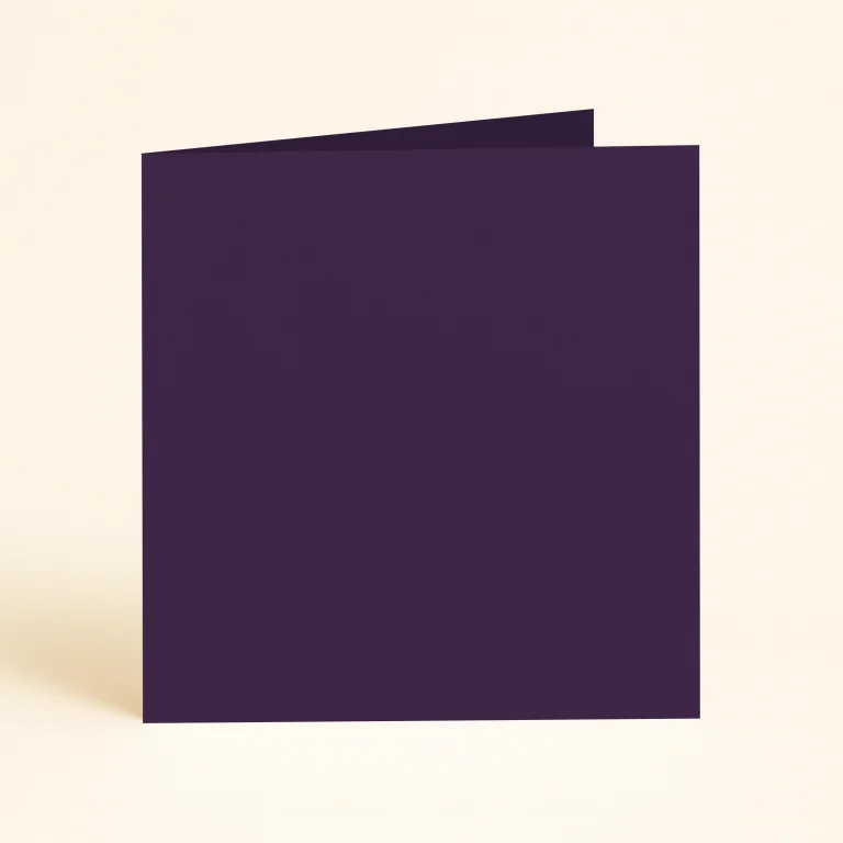 150mm Square Single Fold Card - Keaykolour Prune
