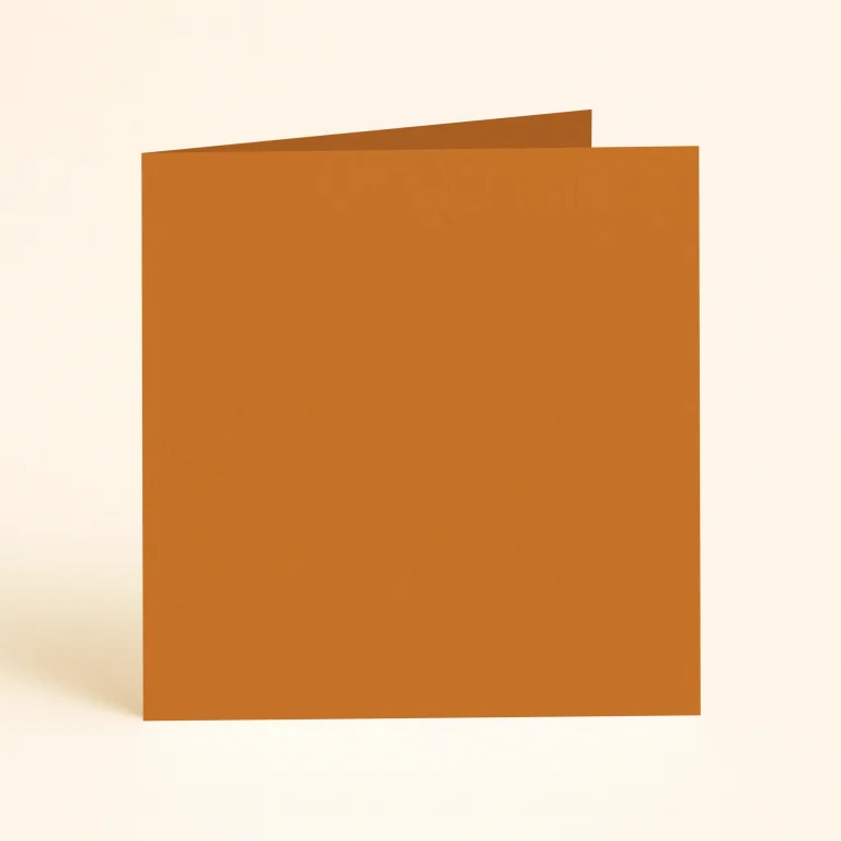 150mm Square Single Fold Card - Keaykolour Pumpkin