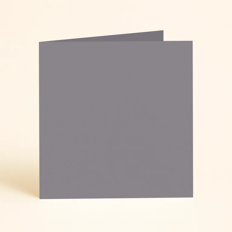 150mm Square Single Fold Card - Keaykolour Sombre Grey