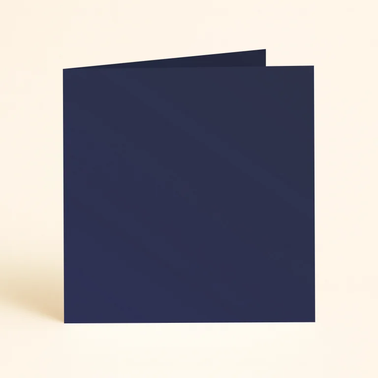 150mm Square Single Fold Card - Curious Metallics Blue Steel