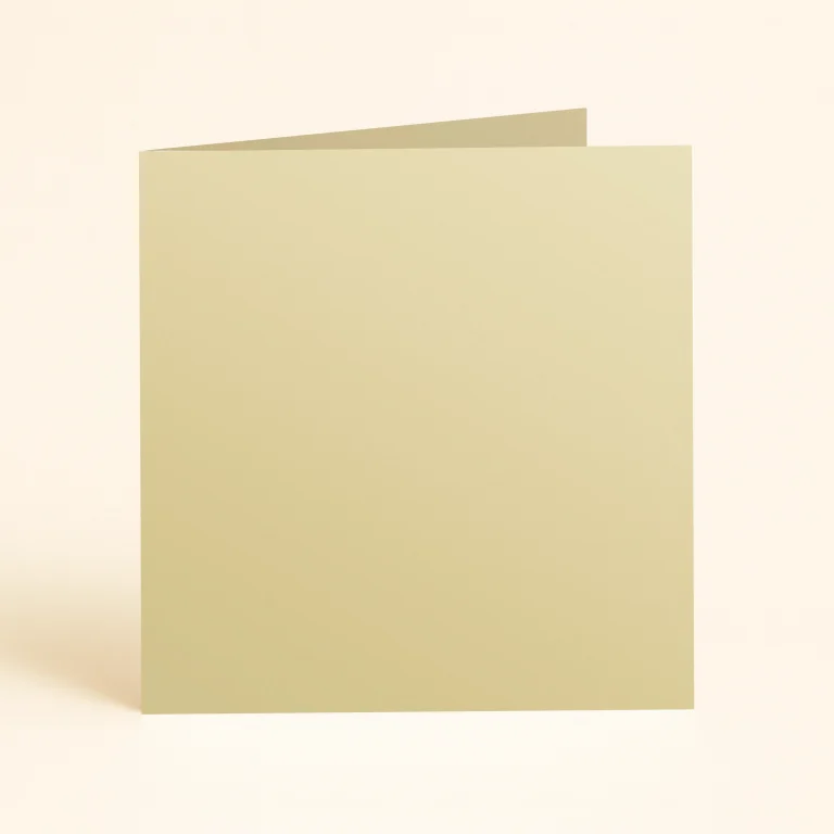 150mm Square Single Fold Card - Curious Metallics Champagne