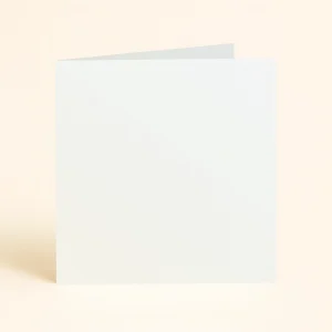 125mm square folded curious metallics Cryogen White