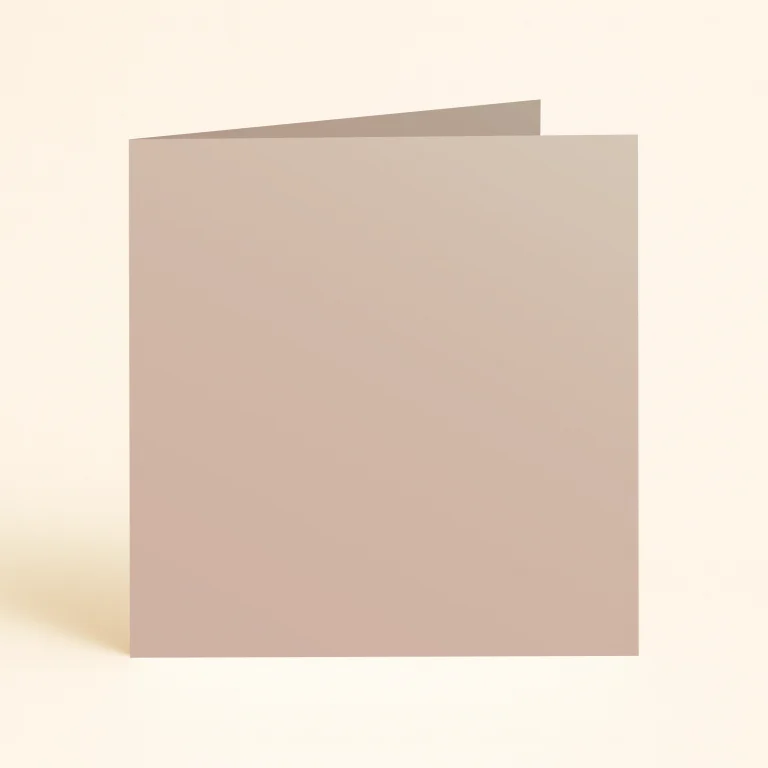 150mm Square Single Fold Card - Curious Metallics Nude