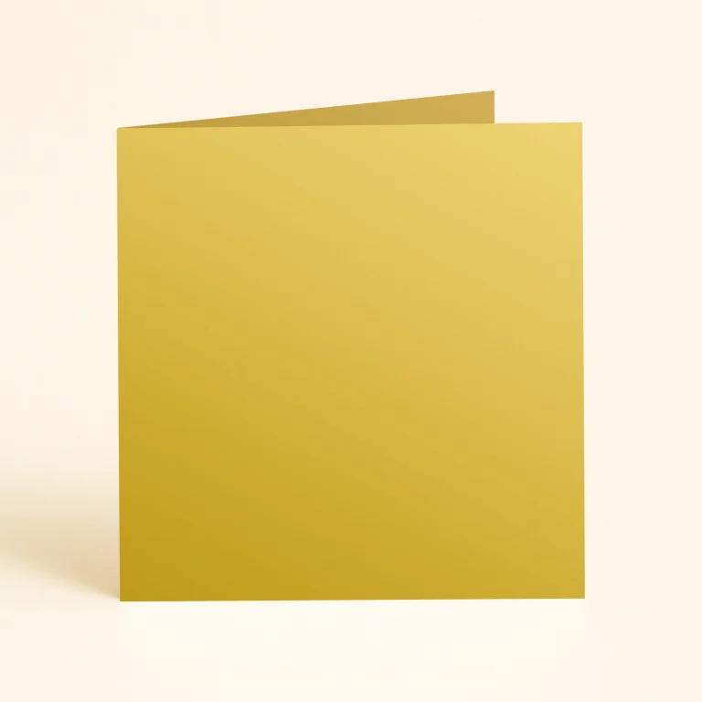125mm Square Single Fold Card - Curious Metallics Super Gold