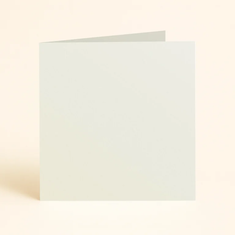 150mm Square Single Fold Card - Curious Metallics White Gold