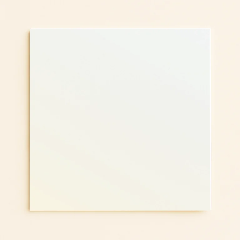 150mm Square Flat Sheet Card - Curious Metallics Cryogen White