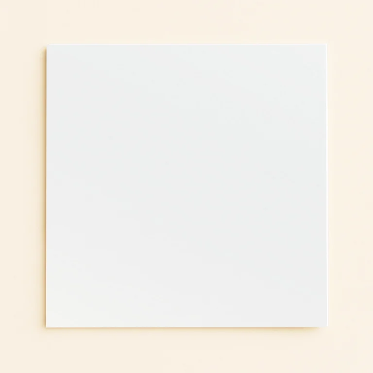 150mm Square Flat Sheet Card - Curious Metallics Ice Silver