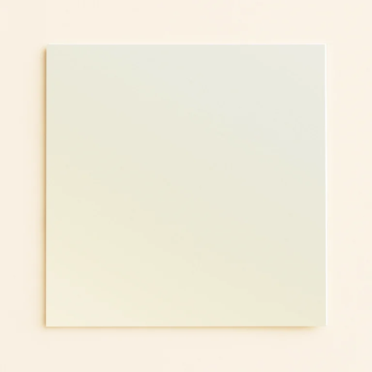150mm Square Flat Sheet Card - Curious Metallics White Gold