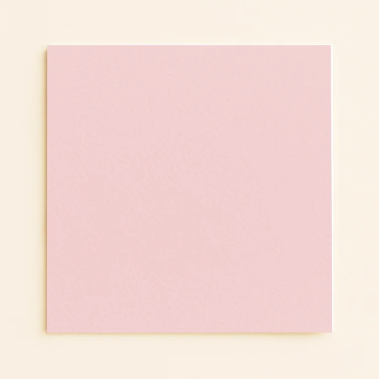 150mm Square Flat Sheet Card - Olin Colours Baby Pink