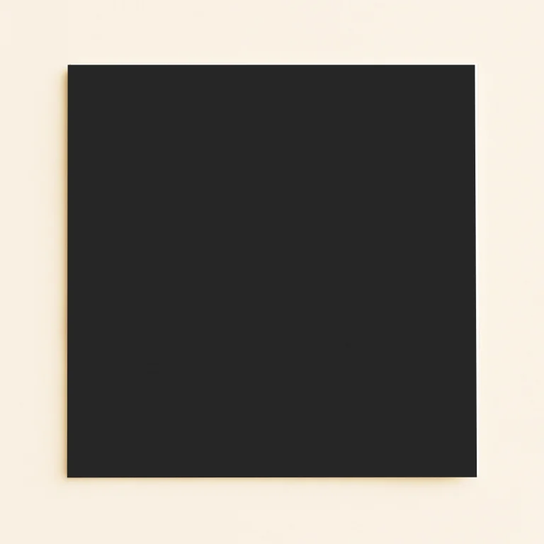 150mm Square Flat Sheet Card - Olin Colours Black