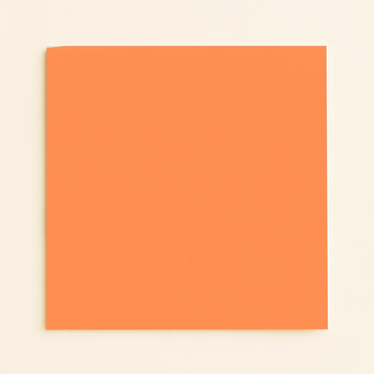 150mm Square Flat Sheet Card - Olin Colours Orange