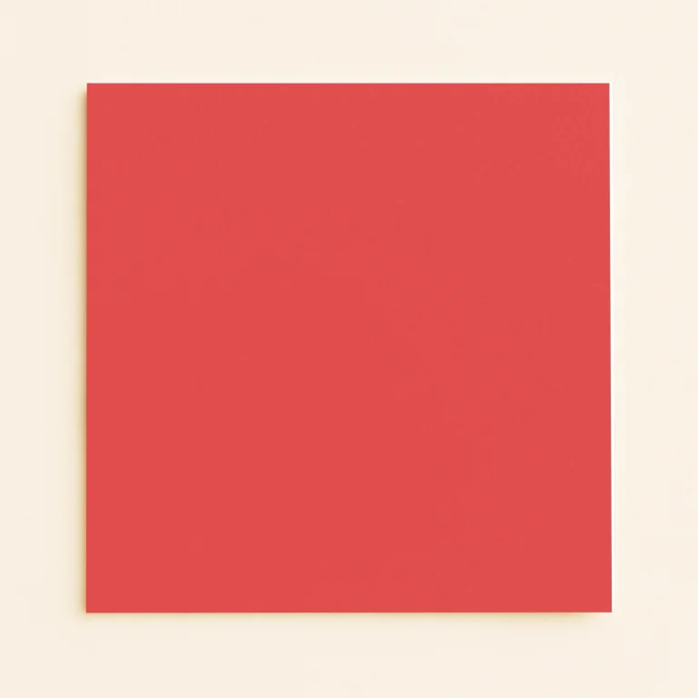 150mm Square Flat Sheet Card - Olin Colours Poppy
