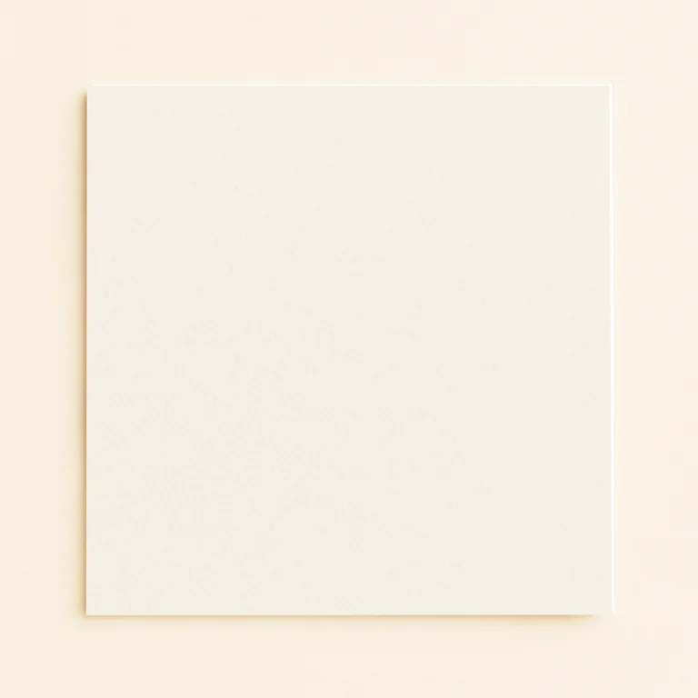 150mm Square Flat Sheet Card - Olin Design Warm White