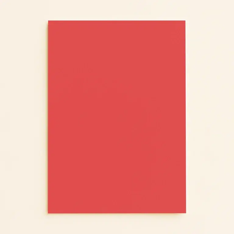 128mm x 178mm (5x7) Flat Sheet Card - Olin Colours Poppy