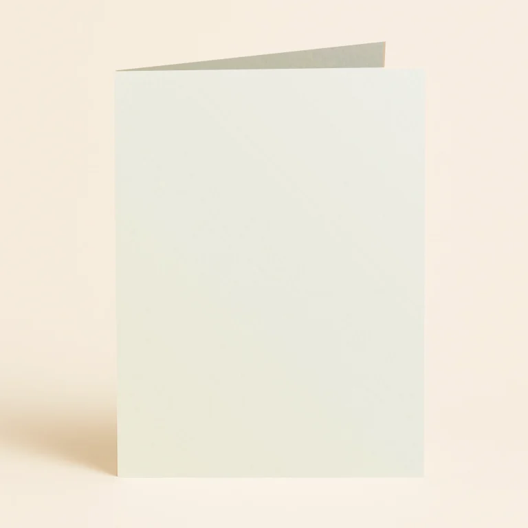 A5 Single Fold Card - Curious Metallics White Gold