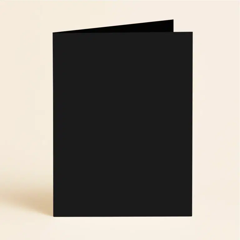 128mm x 178mm (5x7) Single Fold Card - Keaykolour Deep Black