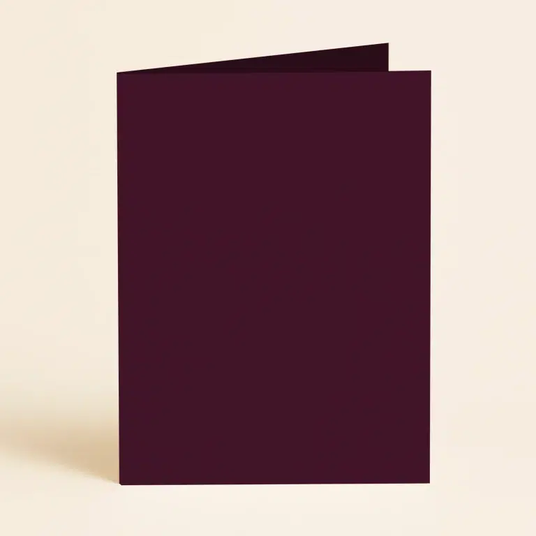 128mm x 178mm (5x7) Single Fold Card - Keaykolour Port Wine