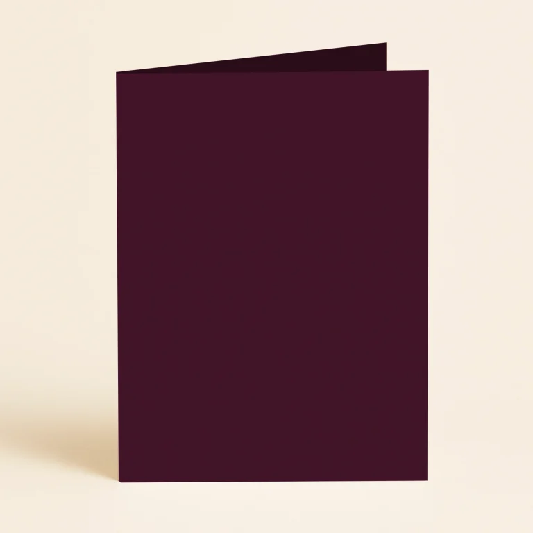 A6 Single Fold Card - Keaykolour Port Wine