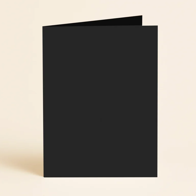 128mm x 178mm (5x7) Single Fold Card - Olin Colours Black