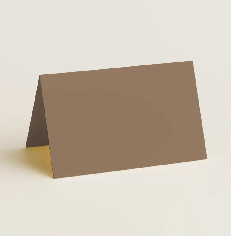 Folded Place Cards - Keaykolour Cappuccino