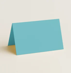 Folded Place Cards - Keaykolour Caribbean Blue - View 1