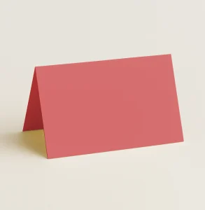 Folded Place Cards - Keaykolour Coral - View 1