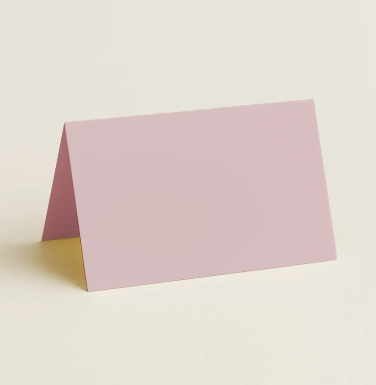 Folded Place Cards - Keaykolour Old Rose