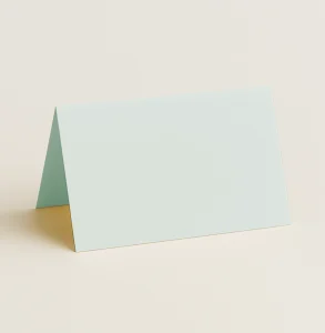 Folded Place Cards - Keaykolour Pastel Green - View 1