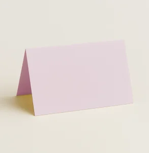 Folded Place Cards - Keaykolour Pastel Pink - View 1