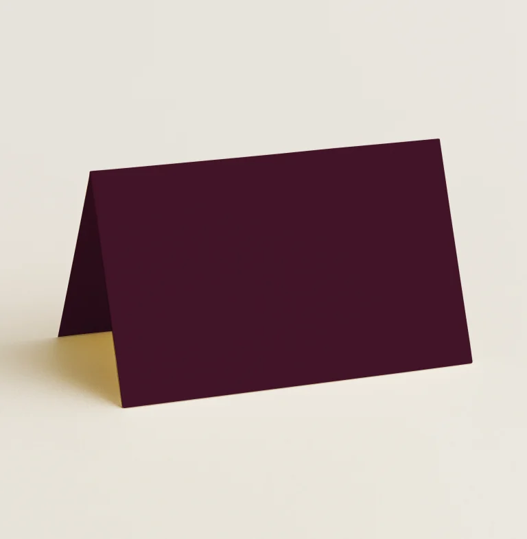 Folded Place Cards - Keaykolour Port Wine