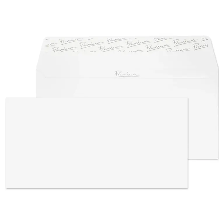 DL Ice White Premium Business Peel & Seal Wallet Envelopes (120gsm)