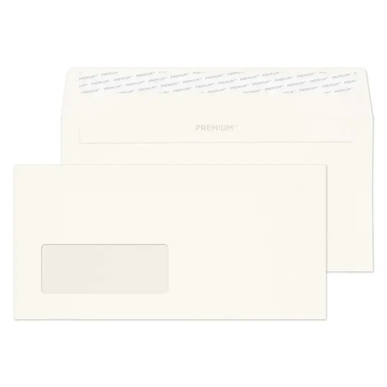 DL High White Premium Business Peel & Seal Window Wallet Envelopes (120gsm)
