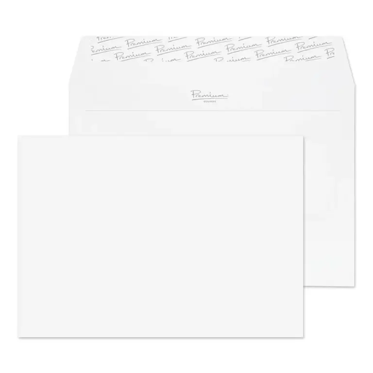 C5 Diamond White Laid Premium Business Peel & Seal Wallet Envelopes (120gsm)