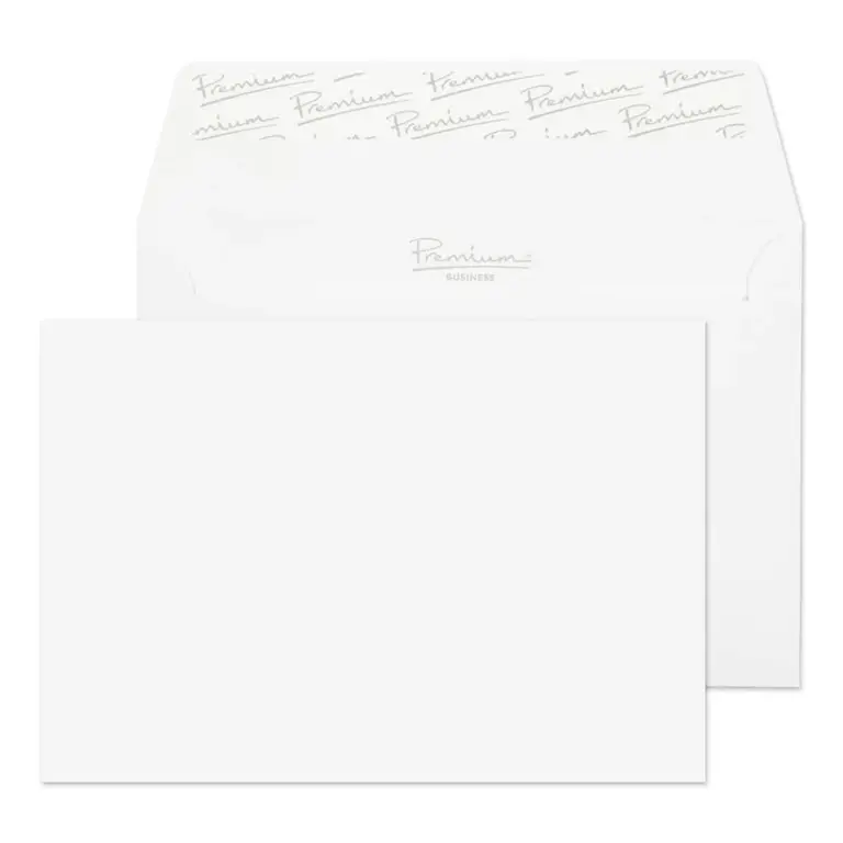 C6 Diamond White Laid Business Premium Peel & Seal Wallet Envelopes