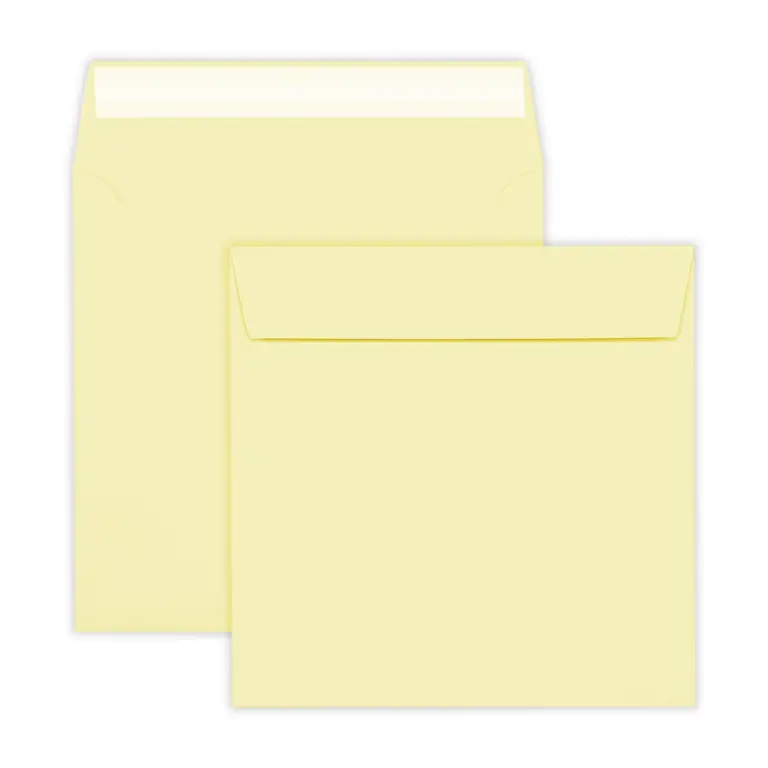 155mm Square Ivory Laid Peel & Seal Envelopes (120gsm)