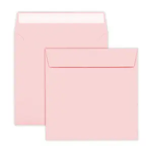155mm Square Pale Pink Peel & Seal Envelopes (120gsm) 9 155mm Square Pale Pink And Seal Envelopes 120gsm Combined 1