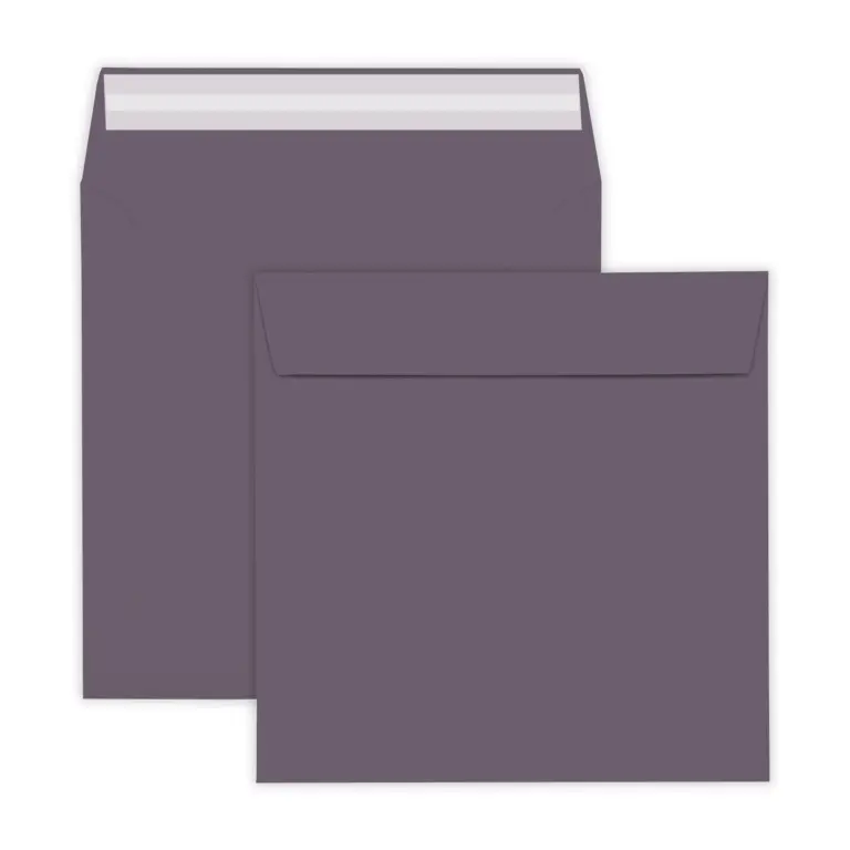 155mm Square Purple Peel & Seal Envelopes (120gsm)