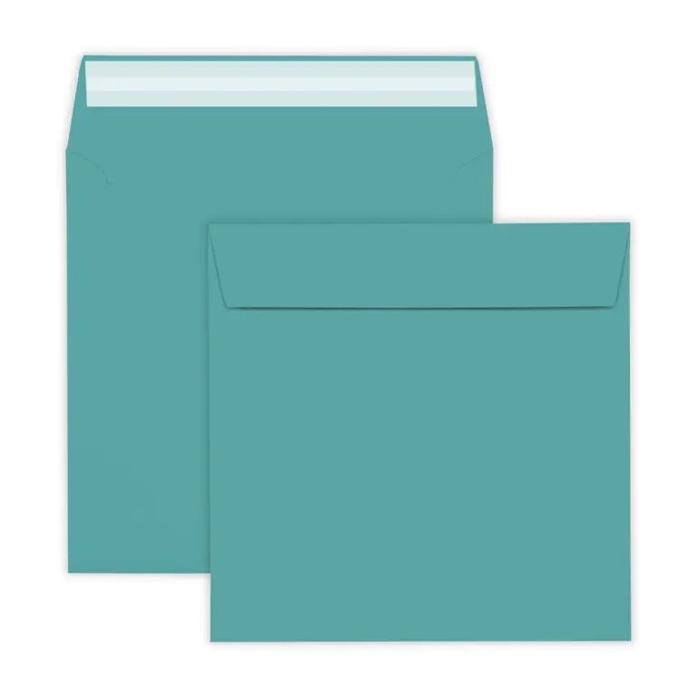 155mm Square Robin Egg Blue Peel & Seal Envelopes (120gsm)