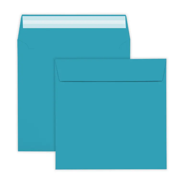 155mm Square Bright Blue Peel & Seal Envelopes (120gsm)