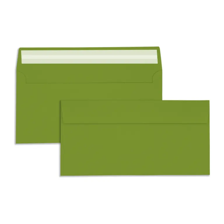 DL Mid Green Peel & Seal Wallet Envelopes (120gsm)