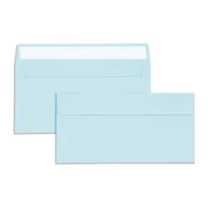 DL Pale Blue Peel & Seal Wallet Envelopes (120gsm) 11 ENV DL Pale Blue peel seal envelopes 120gsm Combined