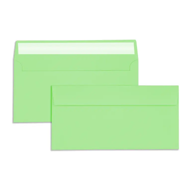 DL Pale Green Peel & Seal Wallet Envelopes (120gsm)