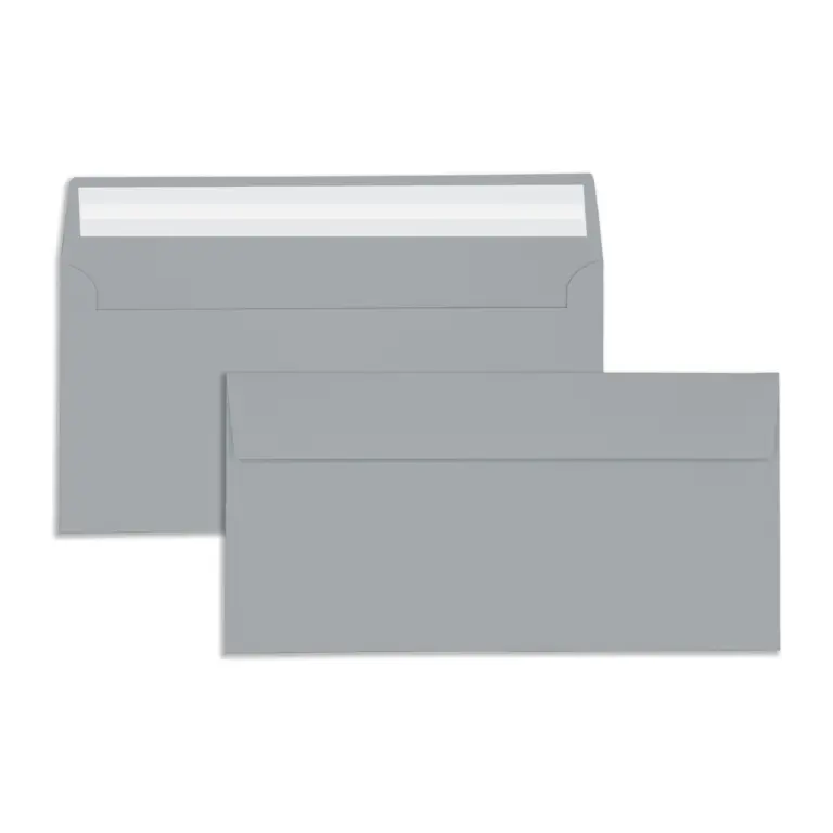 DL Pale Grey Peel & Seal Wallet Envelopes (120gsm)