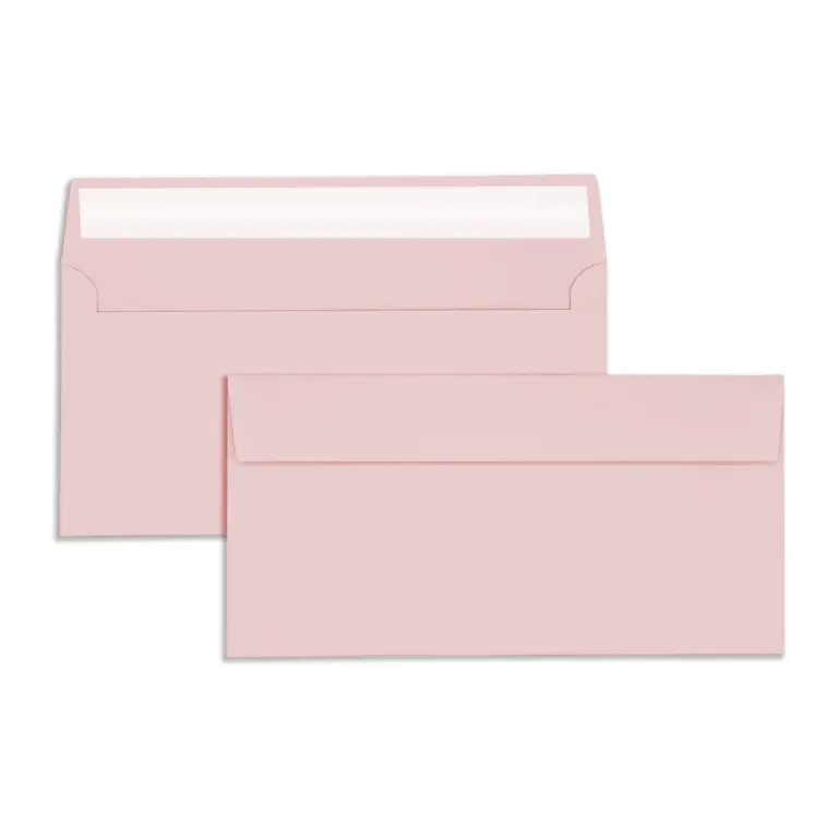 DL Pale Pink Peel & Seal Wallet Envelopes (120gsm)