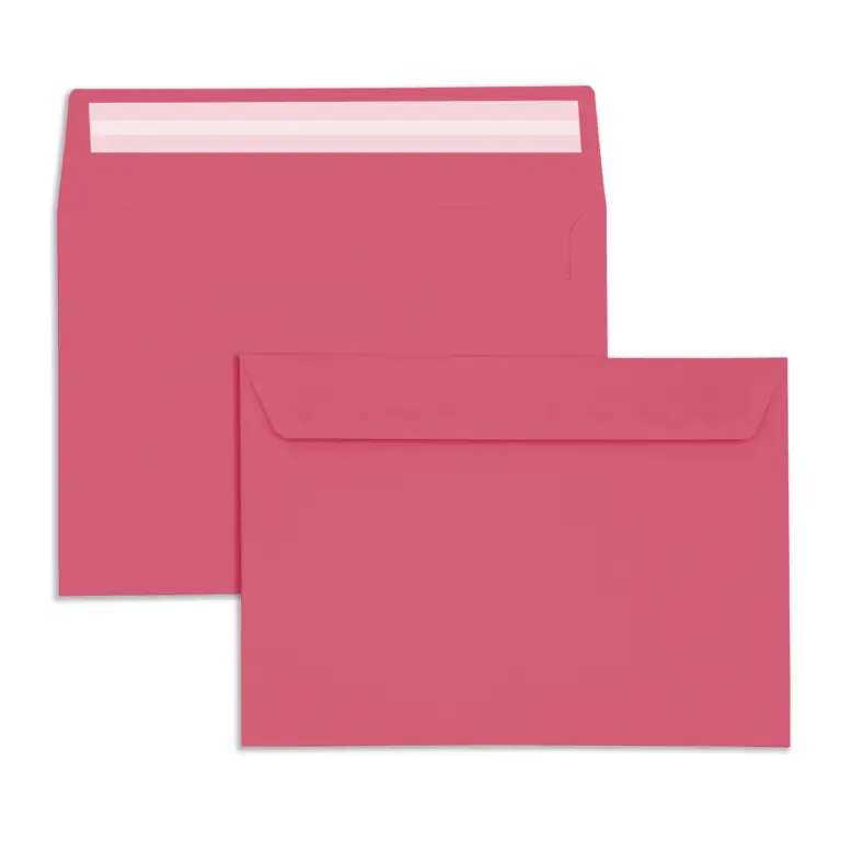 C5 Bright Pink Peel & Seal Wallet Envelopes (120gsm)
