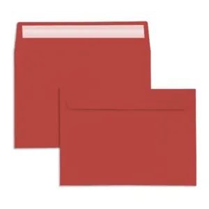 C6 Bright Red Peel & Seal Wallet Envelopes (120gsm) 15 C6 Bright Red Peel & Seal Wallet Envelopes (120gsm)