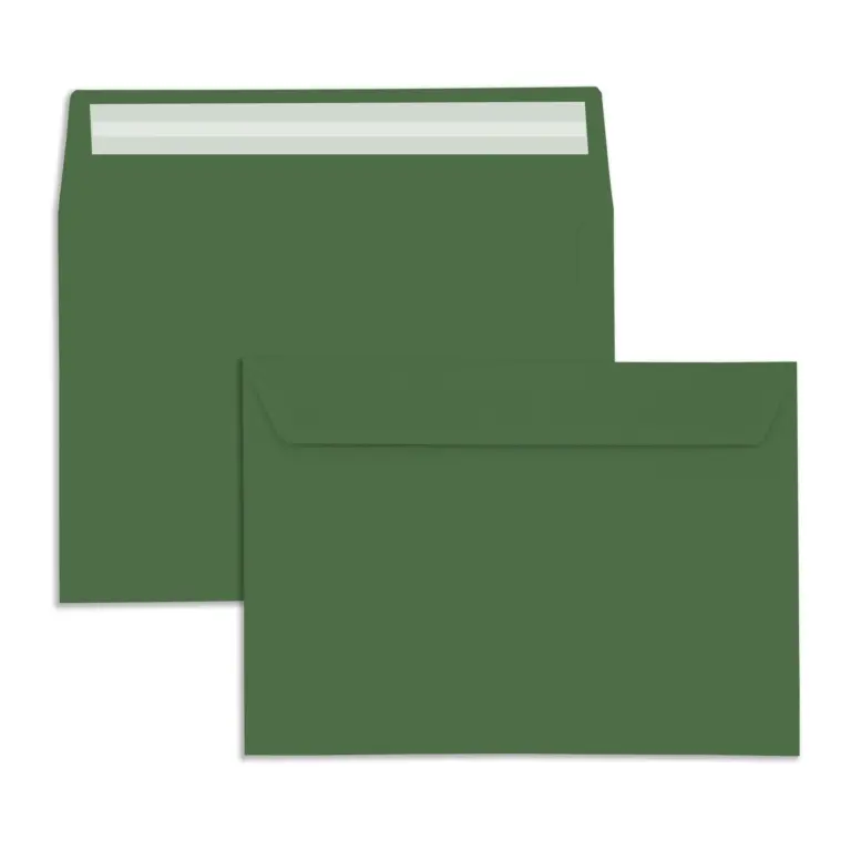 C6 Dark Green Peel & Seal Wallet Envelopes (120gsm)