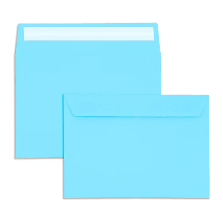 C5 Mid Blue Peel & Seal Wallet Envelopes (120gsm)